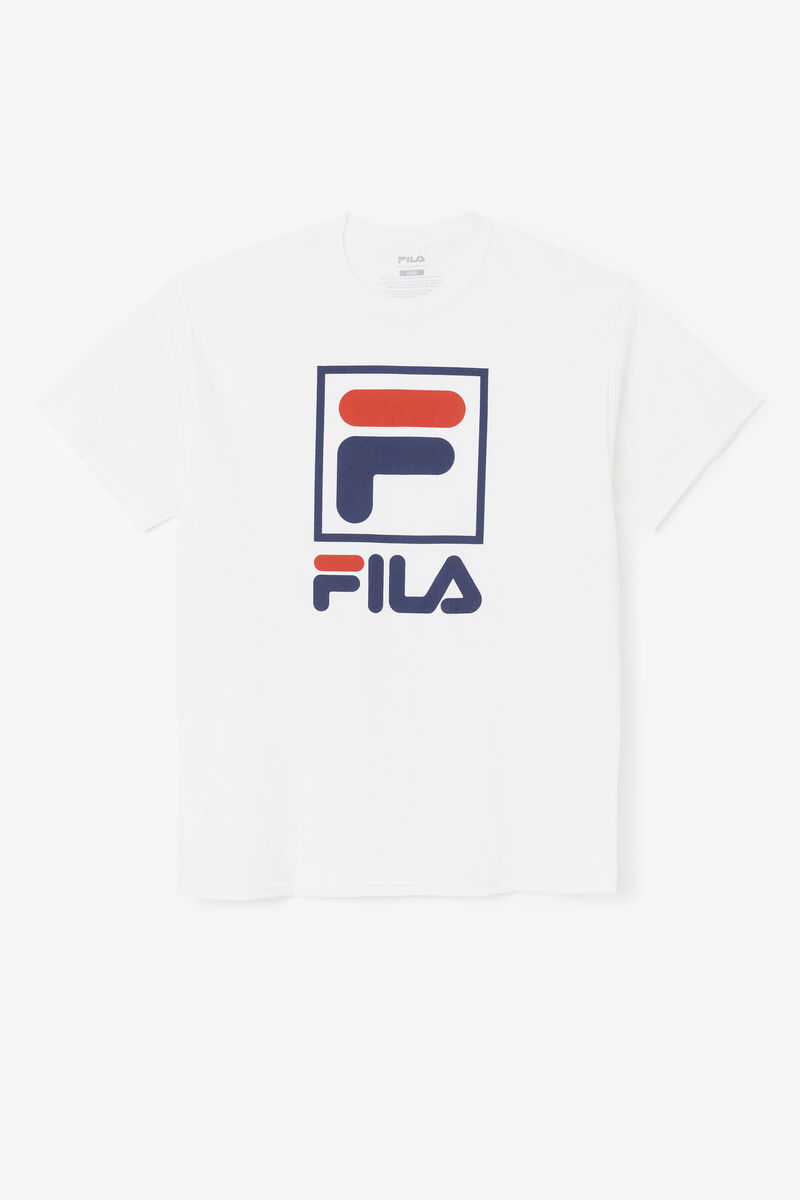 Fila Stacked Shirt White / Navy / Red | qaWRoBceWVo