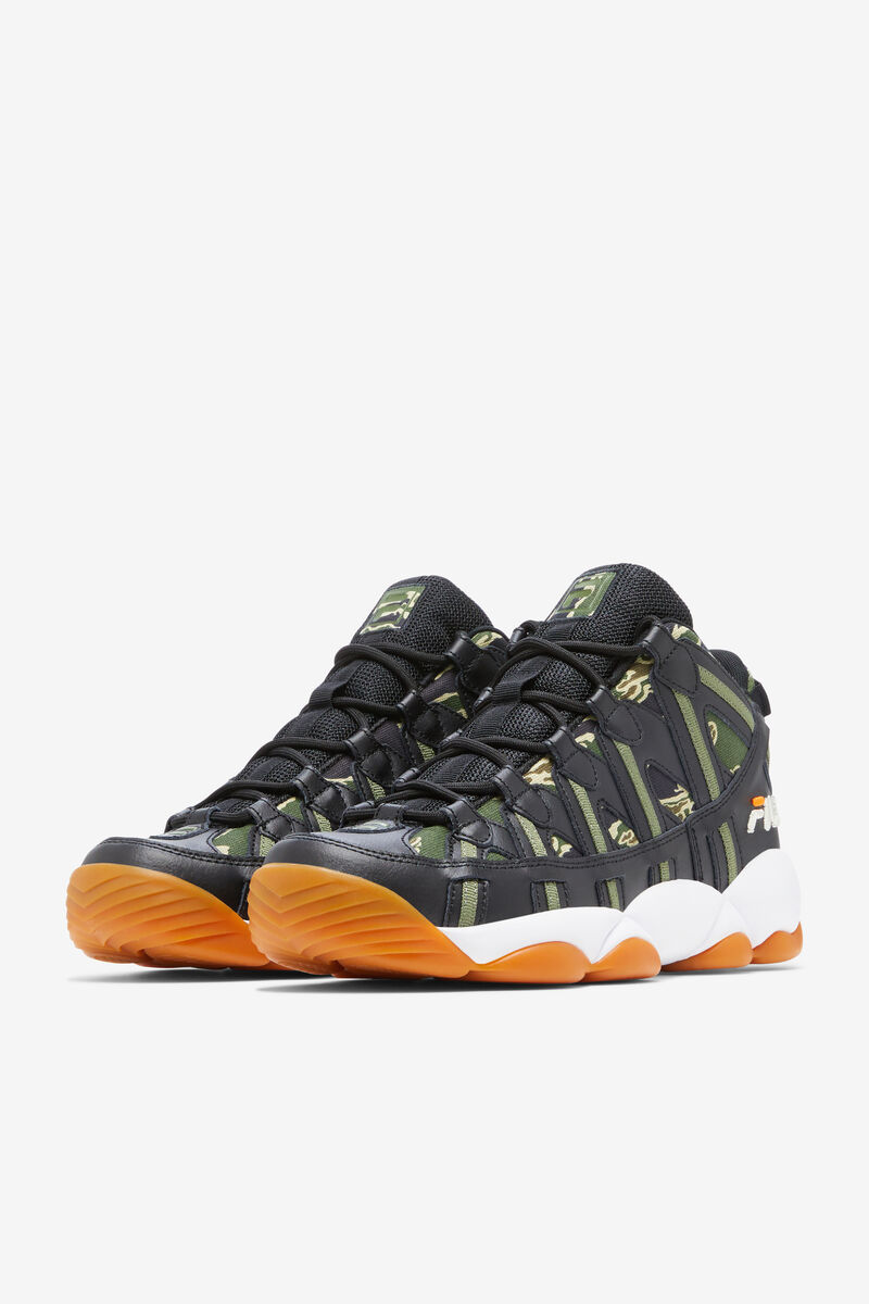 Fila Stackhouse Shoe With Camo Detail | Fila Black / White | 5NCKLDTcNWN