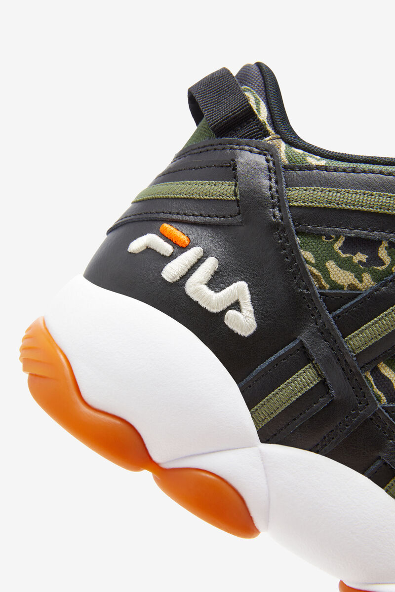 Fila Stackhouse Shoe With Camo Detail | Fila Black / White | 5NCKLDTcNWN