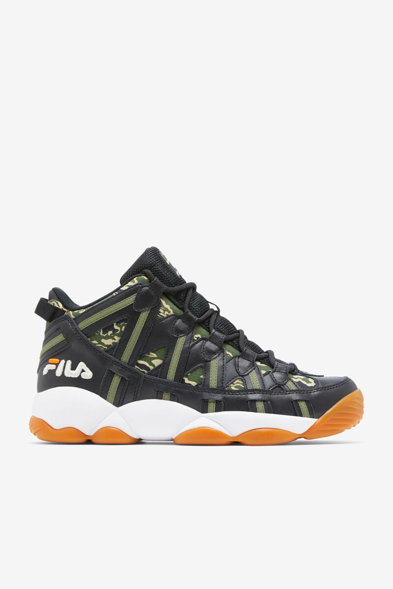 Fila Stackhouse Shoe With Camo Detail | Fila Black / White | 5NCKLDTcNWN