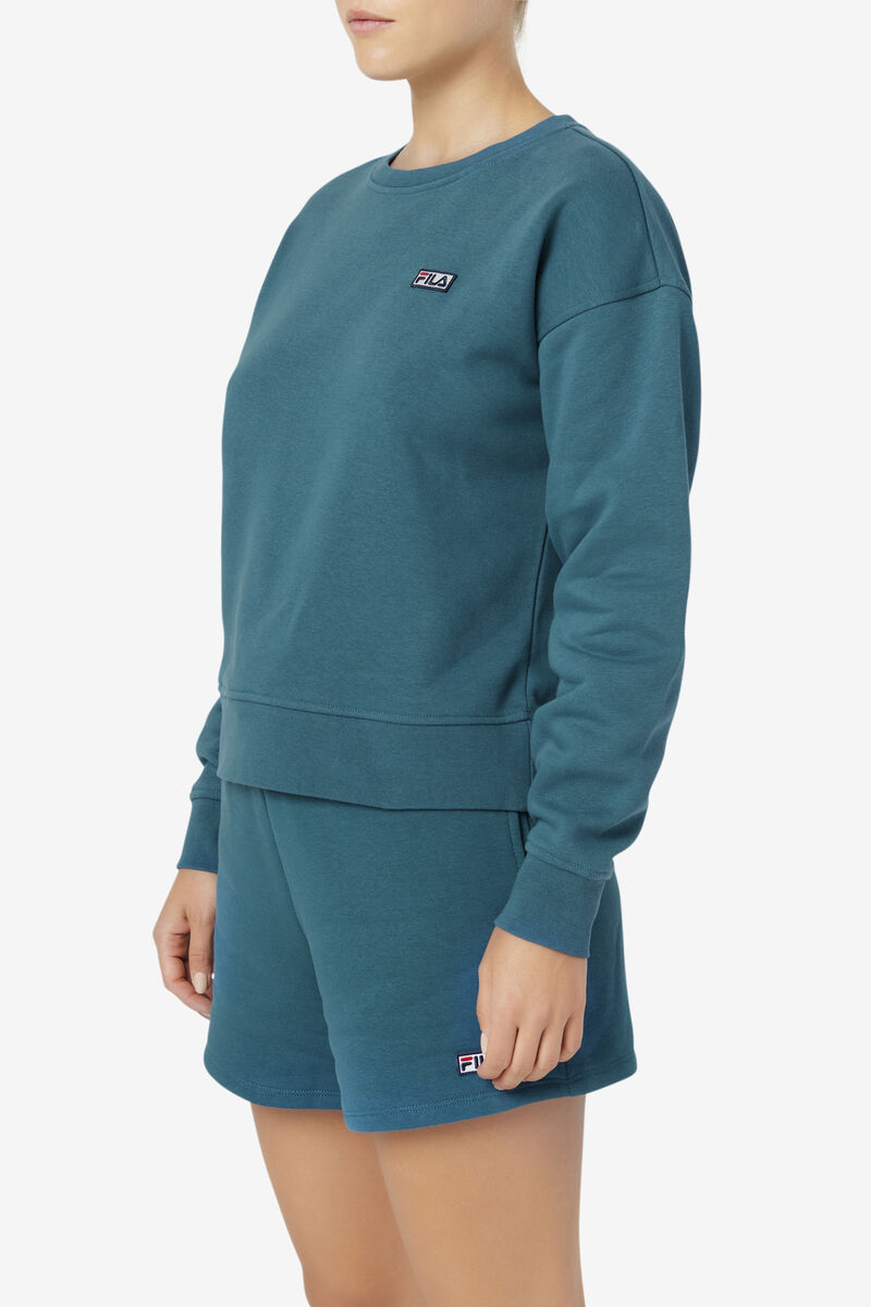 Fila Stina Crew Blue Coral | l6sdw4pzAeq