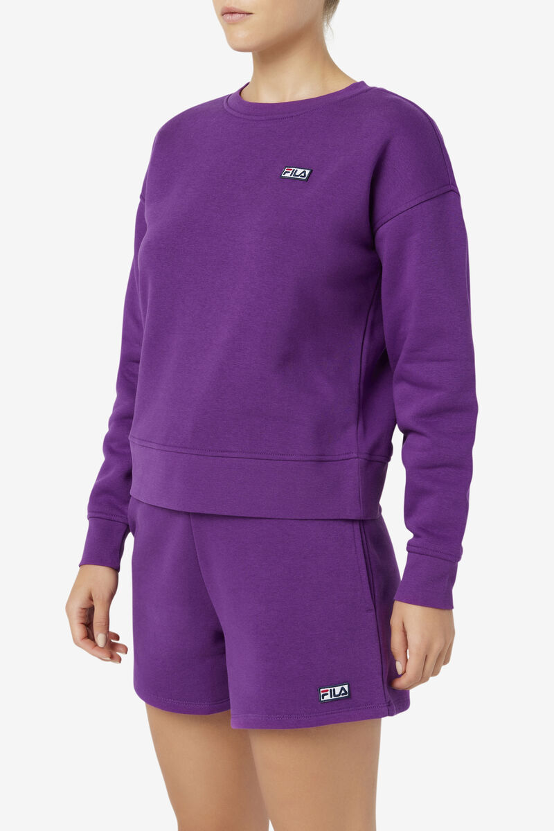 Fila Stina Crew Purple | 1EqUsVncSSH