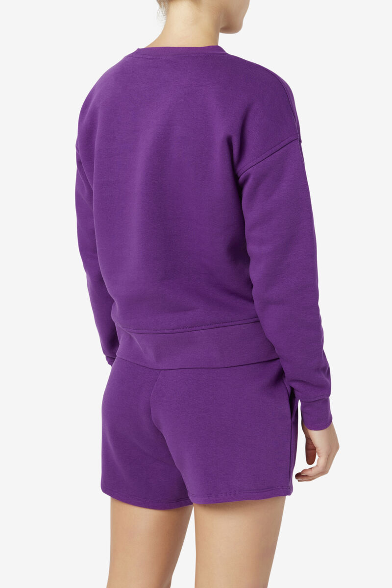 Fila Stina Crew Purple | 1EqUsVncSSH