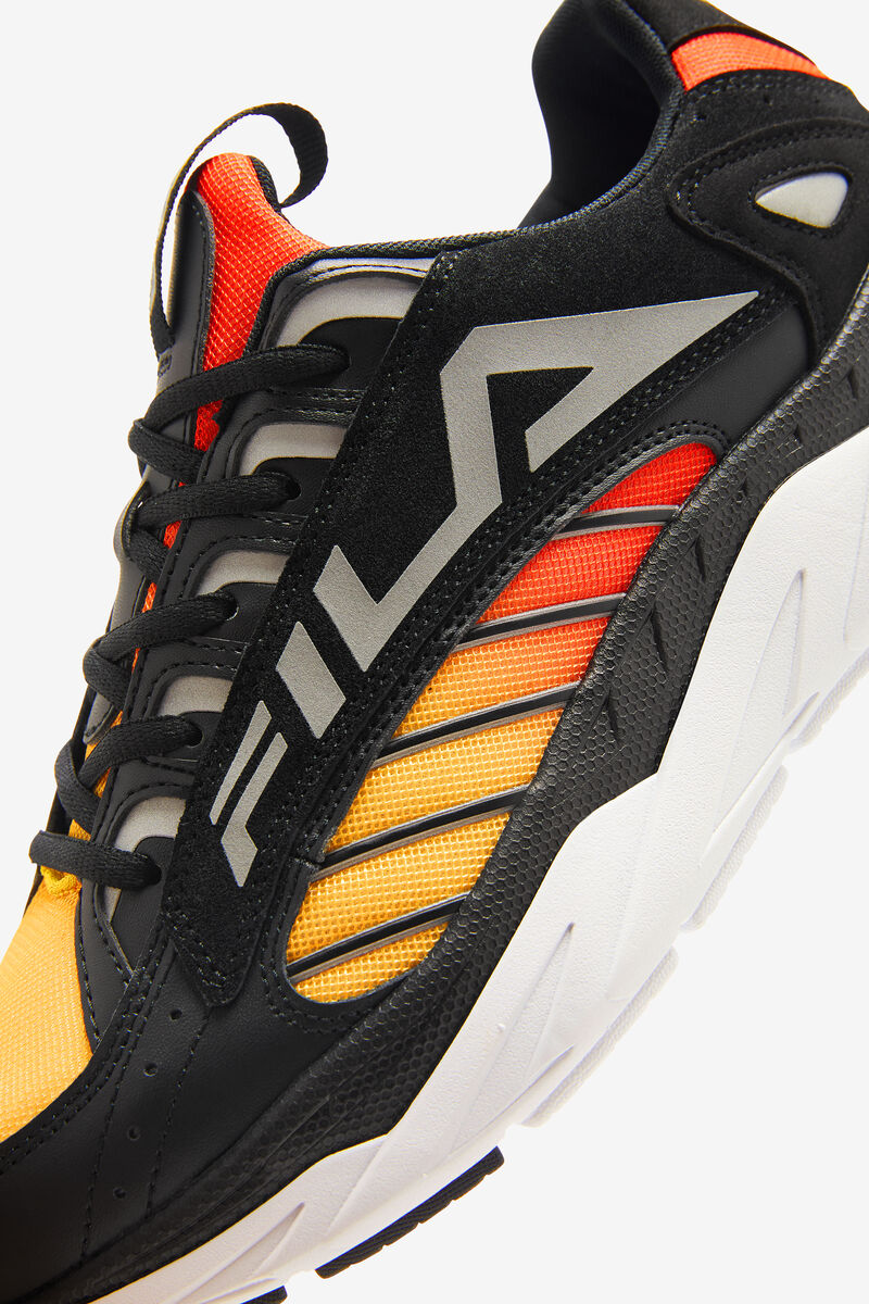 Fila Surefire Colorful Chunky Dad Sneaker | Fila Black / Lemon / Red Orange | ROZyFsAzBGm