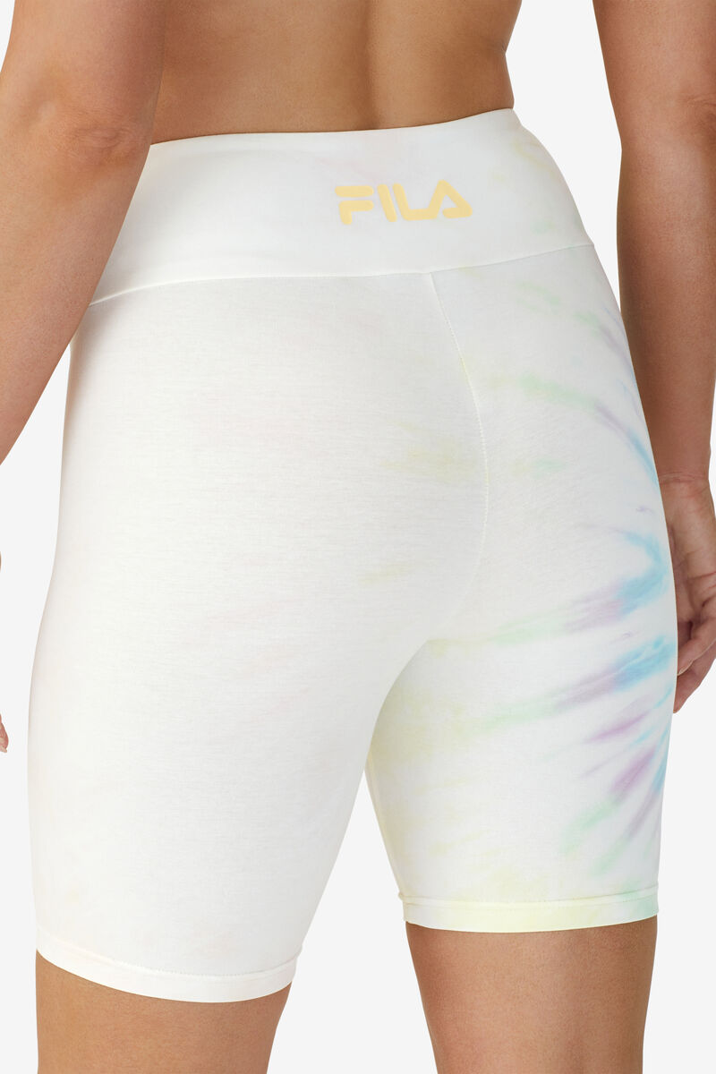 Fila Taima Tie Dye Bike Short Cream | H7DrAE1Xw1B