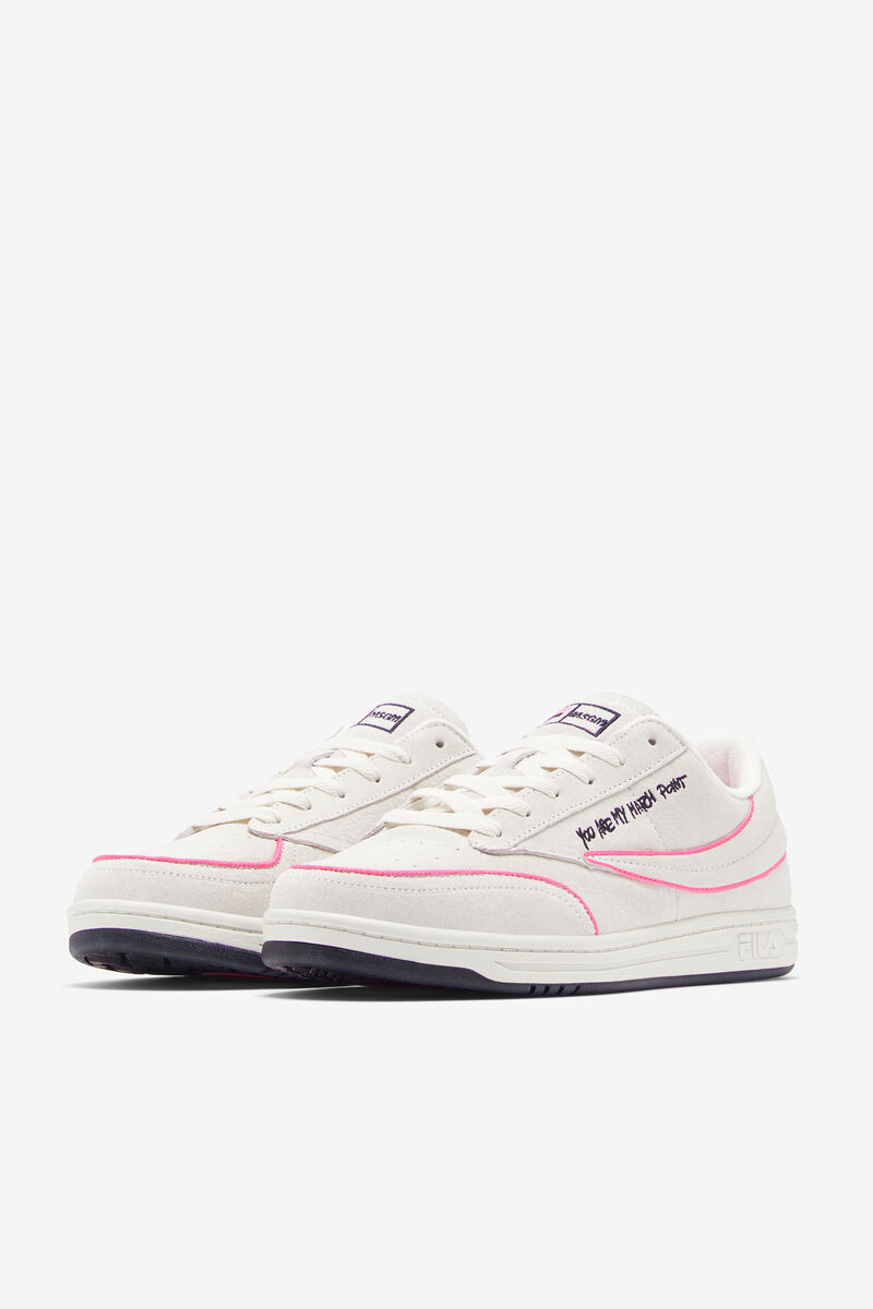 Fila Tennis 88 Premium X Msgm Designer Sneakers | Fila White / Black / Pink | 1smngtIawJr