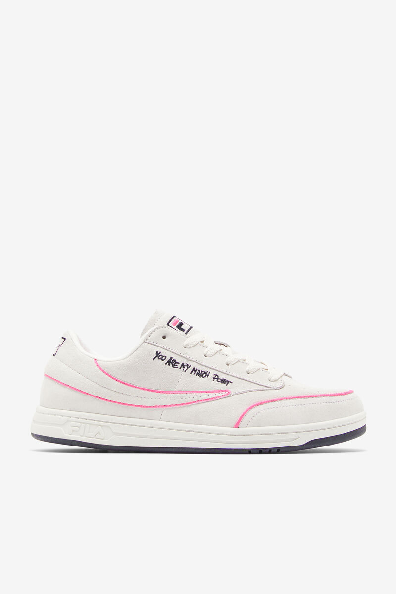 Fila Tennis 88 Premium X Msgm Designer Sneakers | Fila White / Black / Pink | 1smngtIawJr