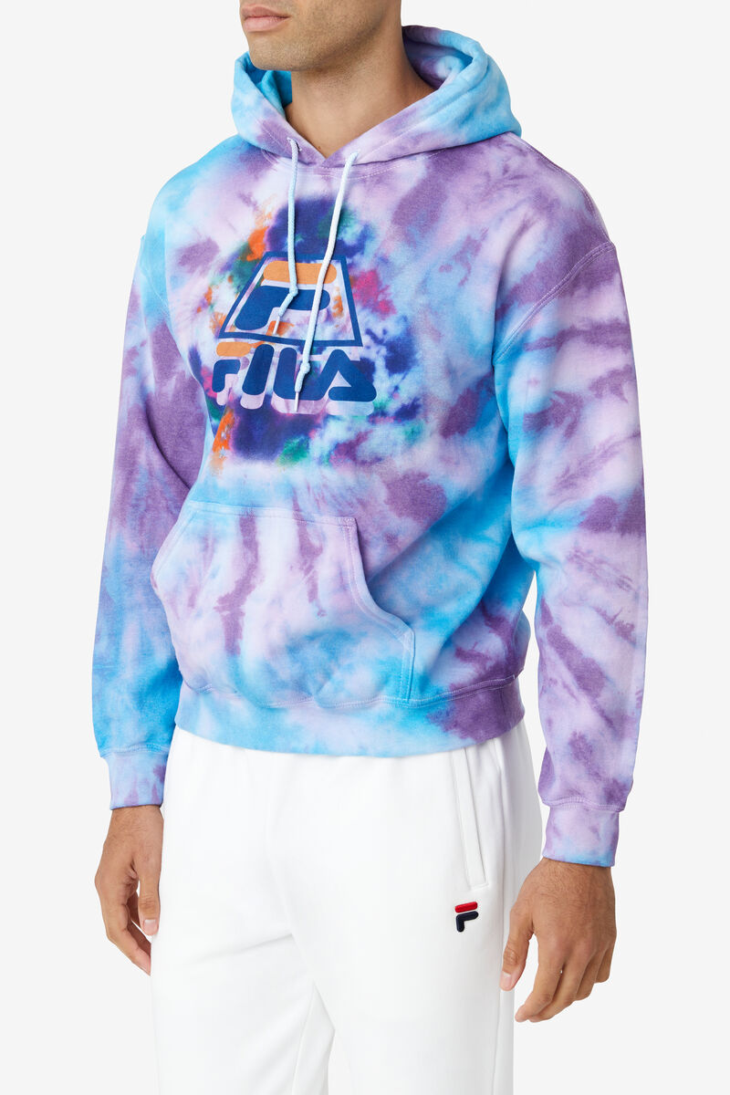 Fila Tie Dye Icon Hoodie Blue / Purple | QijbLWCVgtT