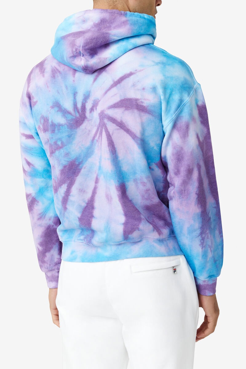 Fila Tie Dye Icon Hoodie Blue / Purple | QijbLWCVgtT