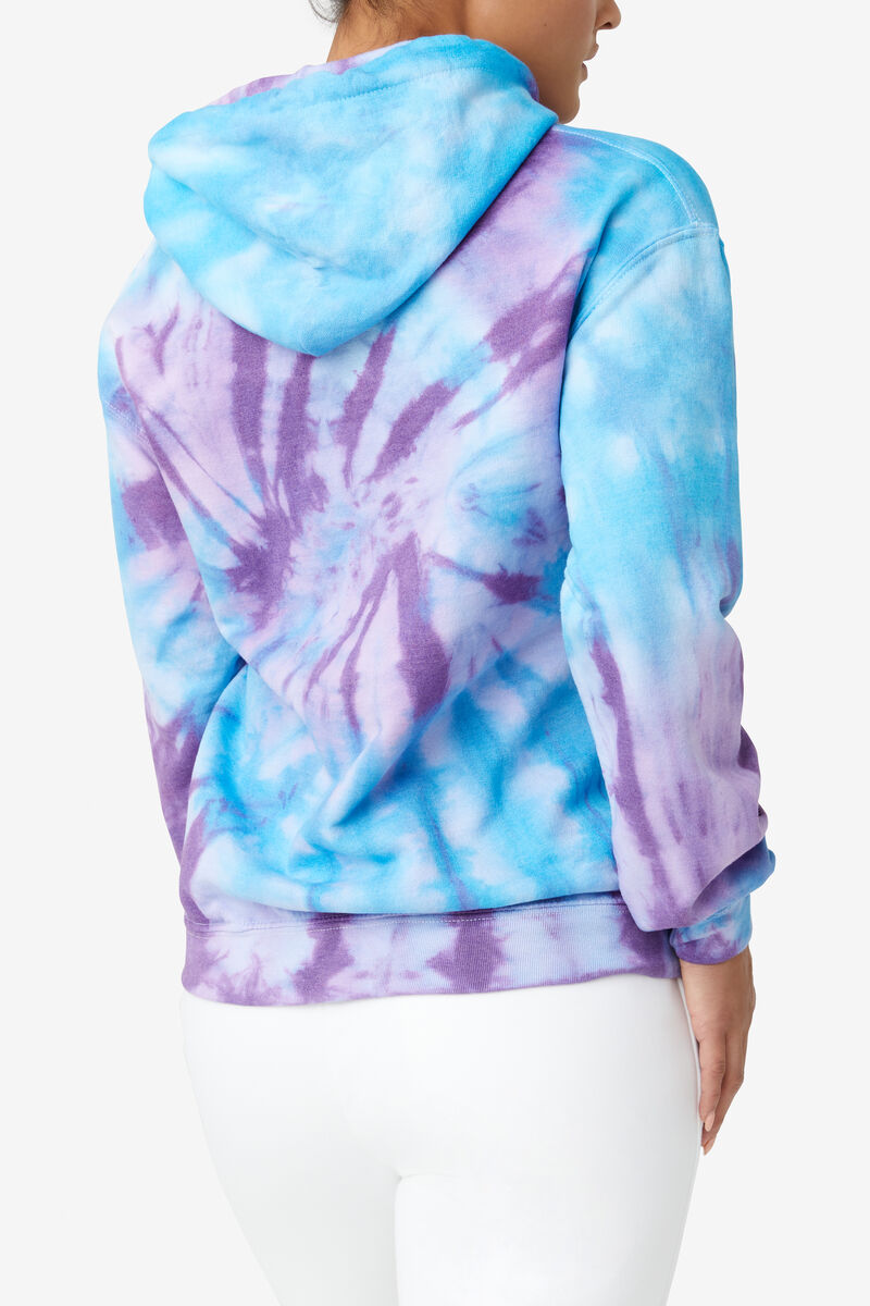 Fila Tie Dye Icon Hoodie Blue / Purple | QijbLWCVgtT