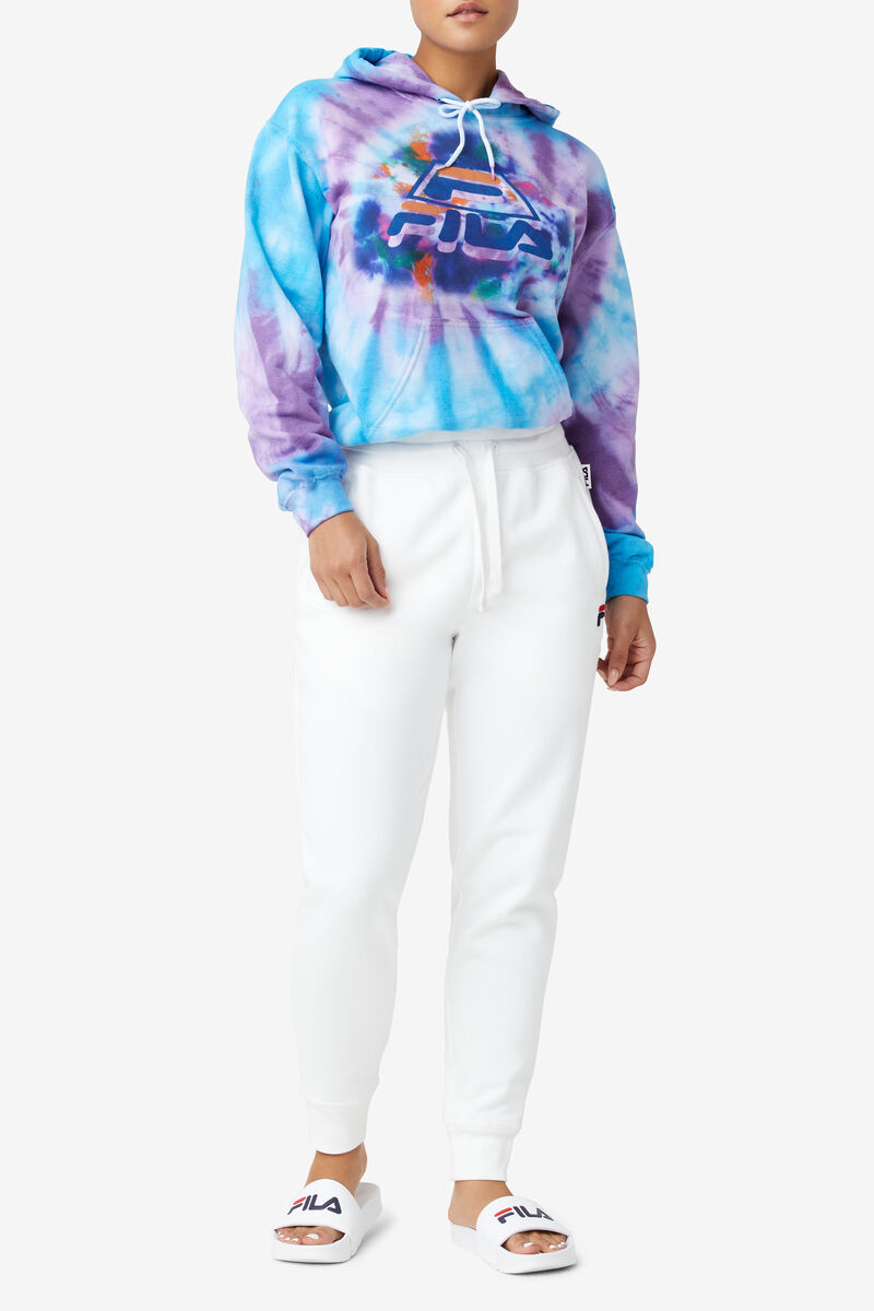 Fila Tie Dye Icon Hoodie Blue / Purple | QijbLWCVgtT