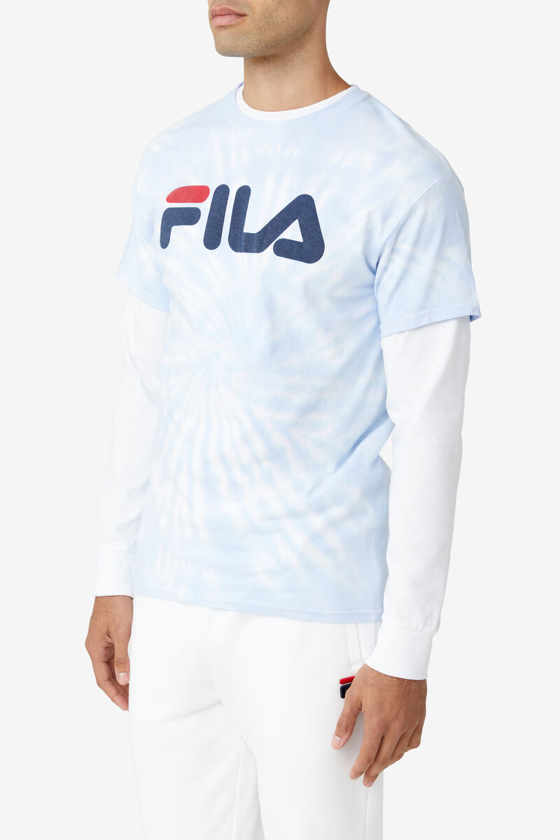 Fila Tie Dye Logo Light Blue | 3McyHENNIeE