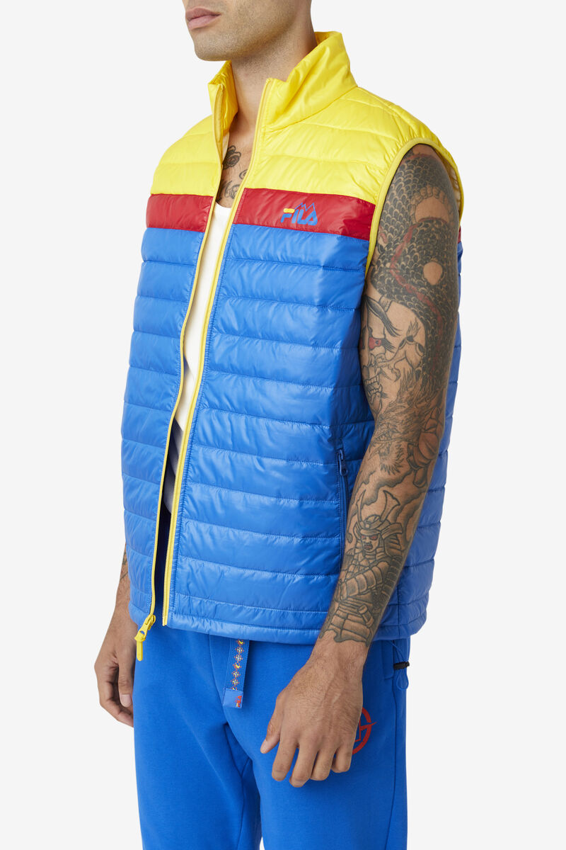 Fila Tri Vest Blue / Lemon / Red | PuNtJ6vANGs