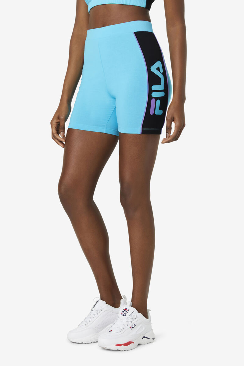 Fila Trina Bike Short Black / Blue / Purple | dgYh48swBSR