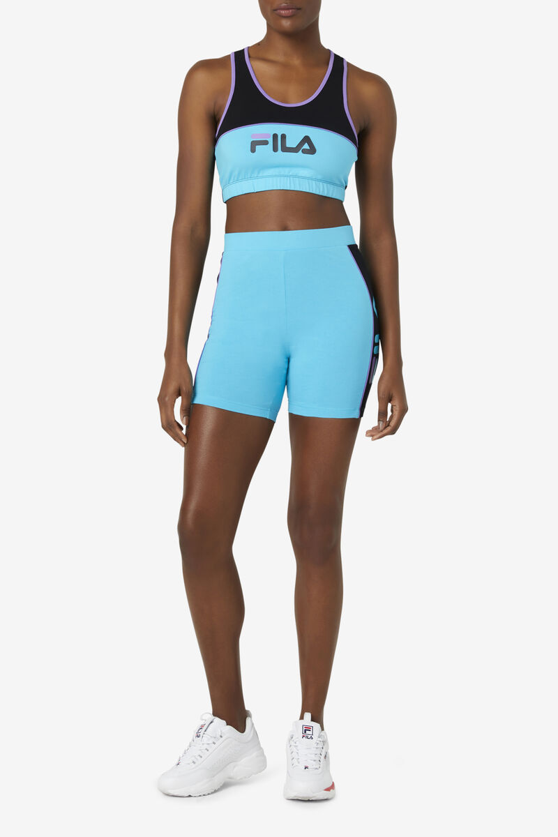 Fila Trina Bike Short Black / Blue / Purple | dgYh48swBSR