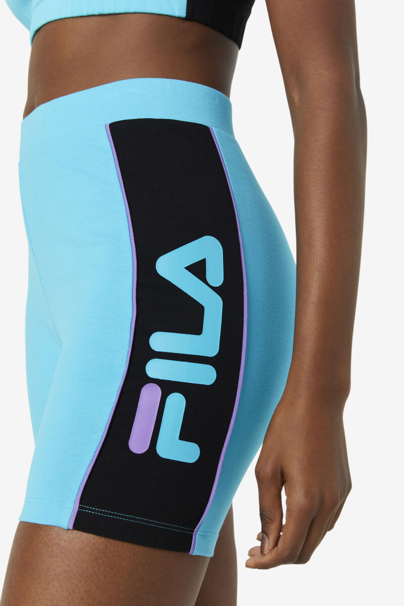 Fila Trina Bike Short Black / Blue / Purple | dgYh48swBSR