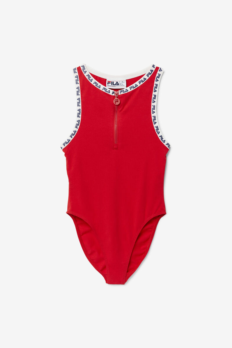 Fila Ulka Bodysuit Red / White | wuVUGqDI2bP