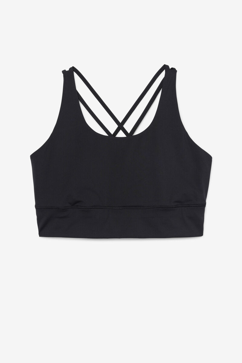 Fila Uplift Cross Back Bra Top Black | 24pDJzZeNp4