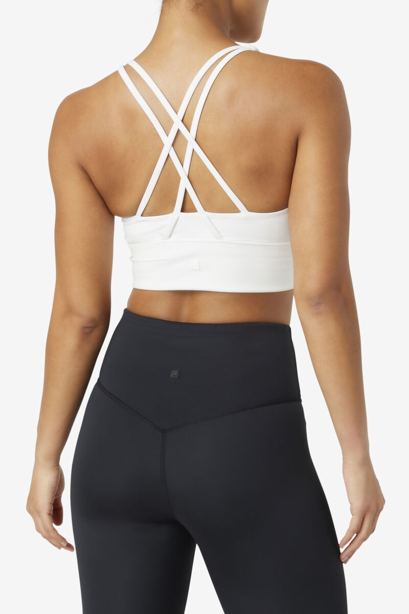 Fila Uplift Cross Back Bra Top White | 9tIFtGMOFoT