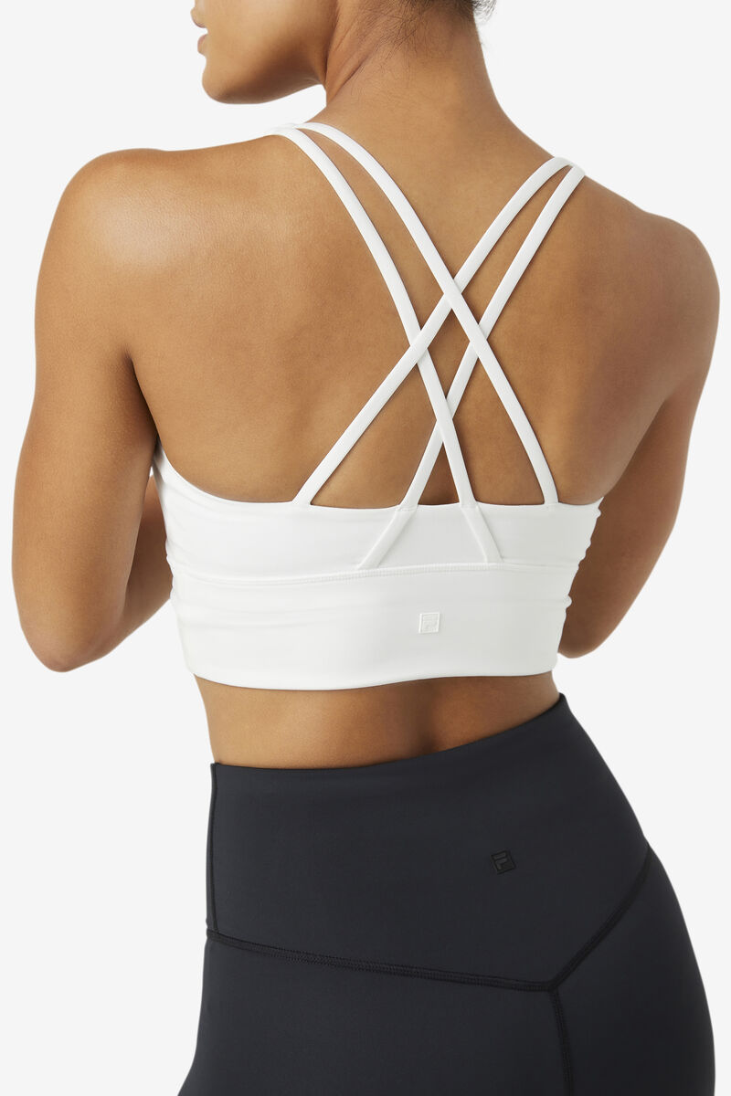 Fila Uplift Cross Back Bra Top White | 9tIFtGMOFoT