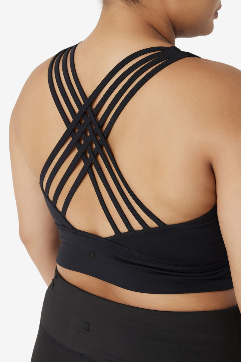 Fila Uplift High Neck Sports Bra Black | FcelRMjKJAY