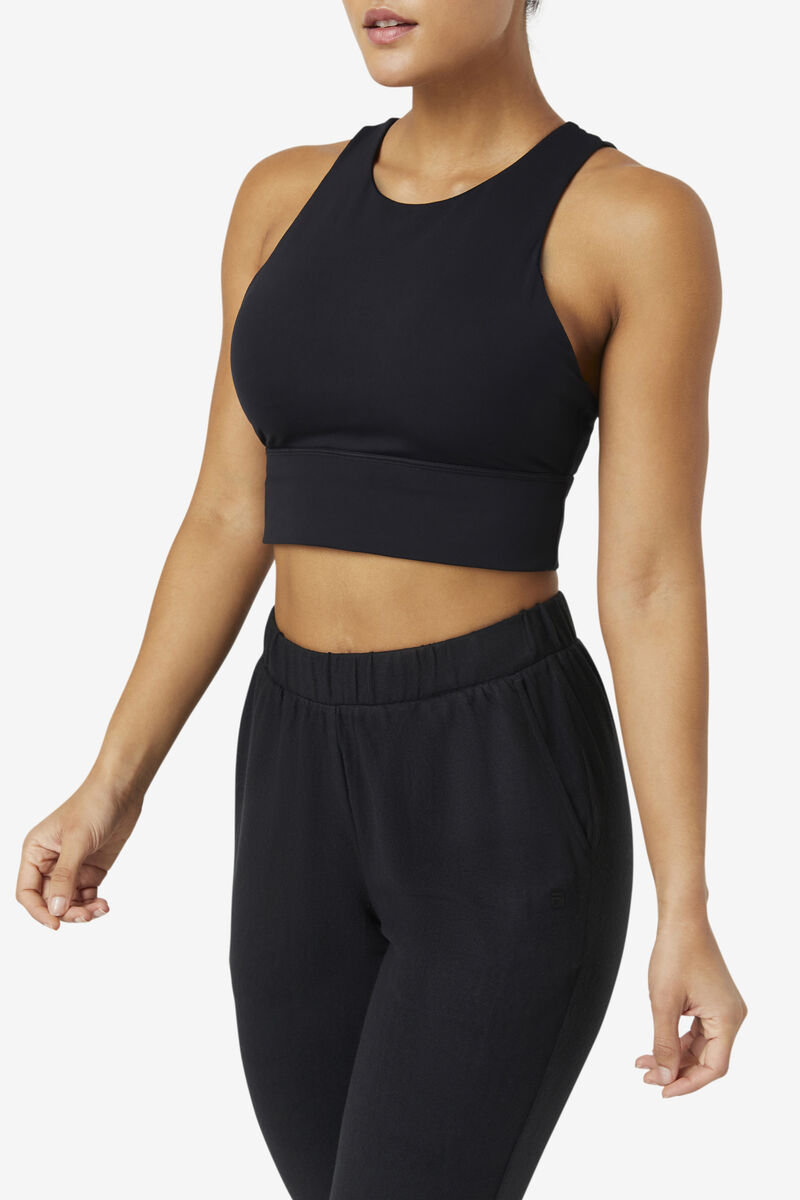 Fila Uplift High Neck Sports Bra Black | HXlm1iqCzjR