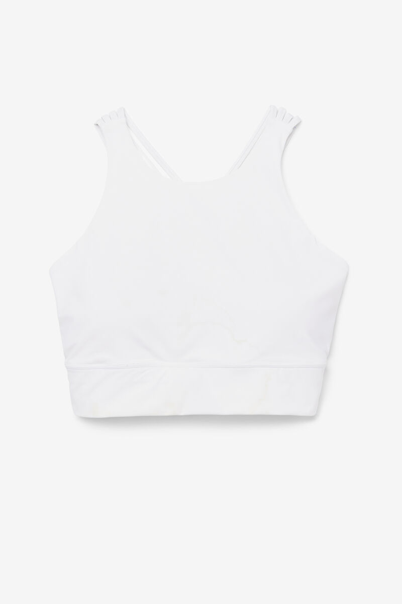 Fila Uplift High Neck Sports Bra White | IzUbweAf8Sx