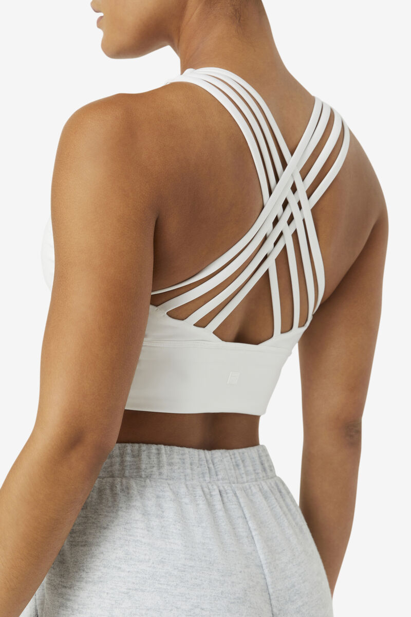 Fila Uplift High Neck Sports Bra White | qf8qPg8cicS