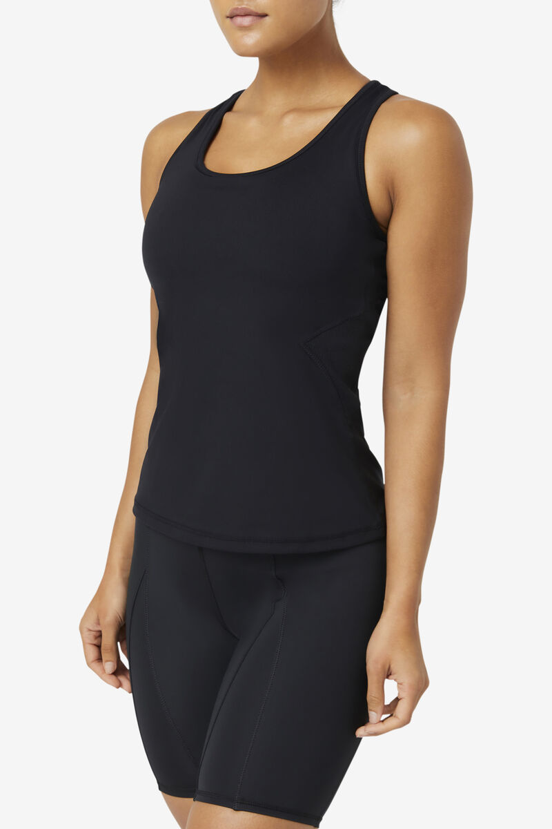 Fila Uplift Open Racerback Tank Top Black | c1r5YPRAmQv