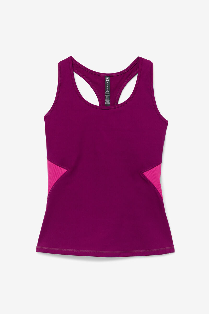 Fila Uplift Open Racerback Tank Top Purple / Light Pink | KMVY1R7Orp7