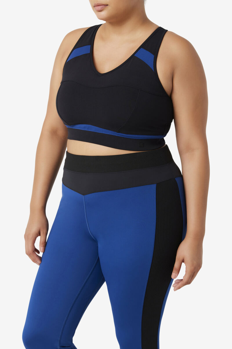 Fila Uplift Racerback Sports Bra Black / Navy | OVirqMbyA2p