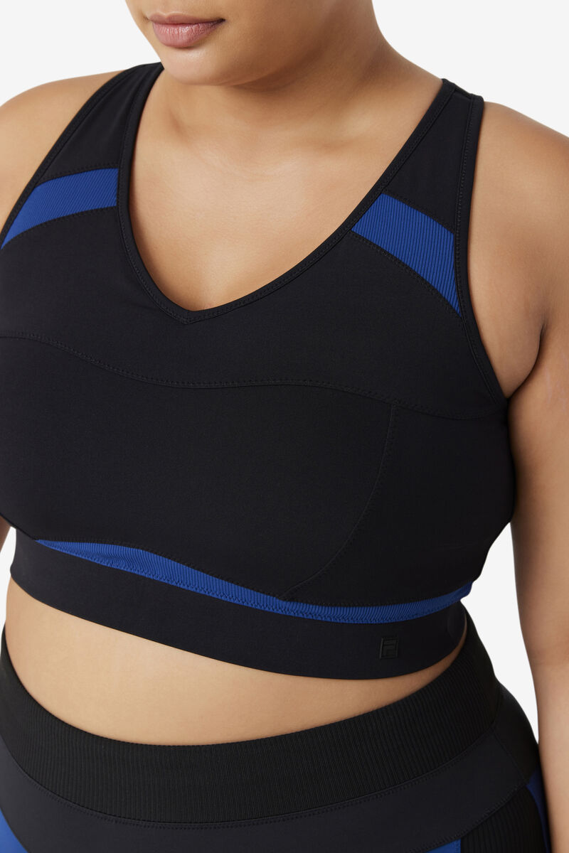 Fila Uplift Racerback Sports Bra Black / Navy | OVirqMbyA2p