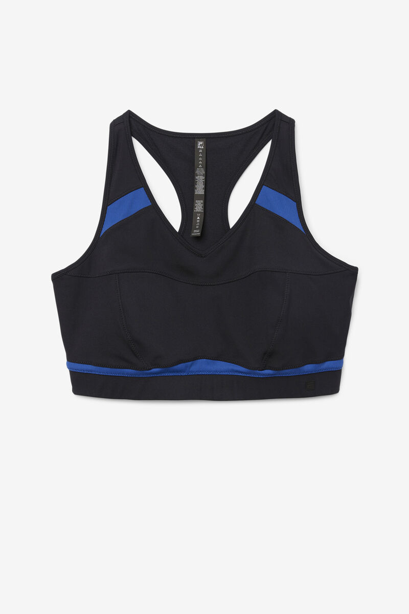 Fila Uplift Racerback Sports Bra Black / Navy | OVirqMbyA2p