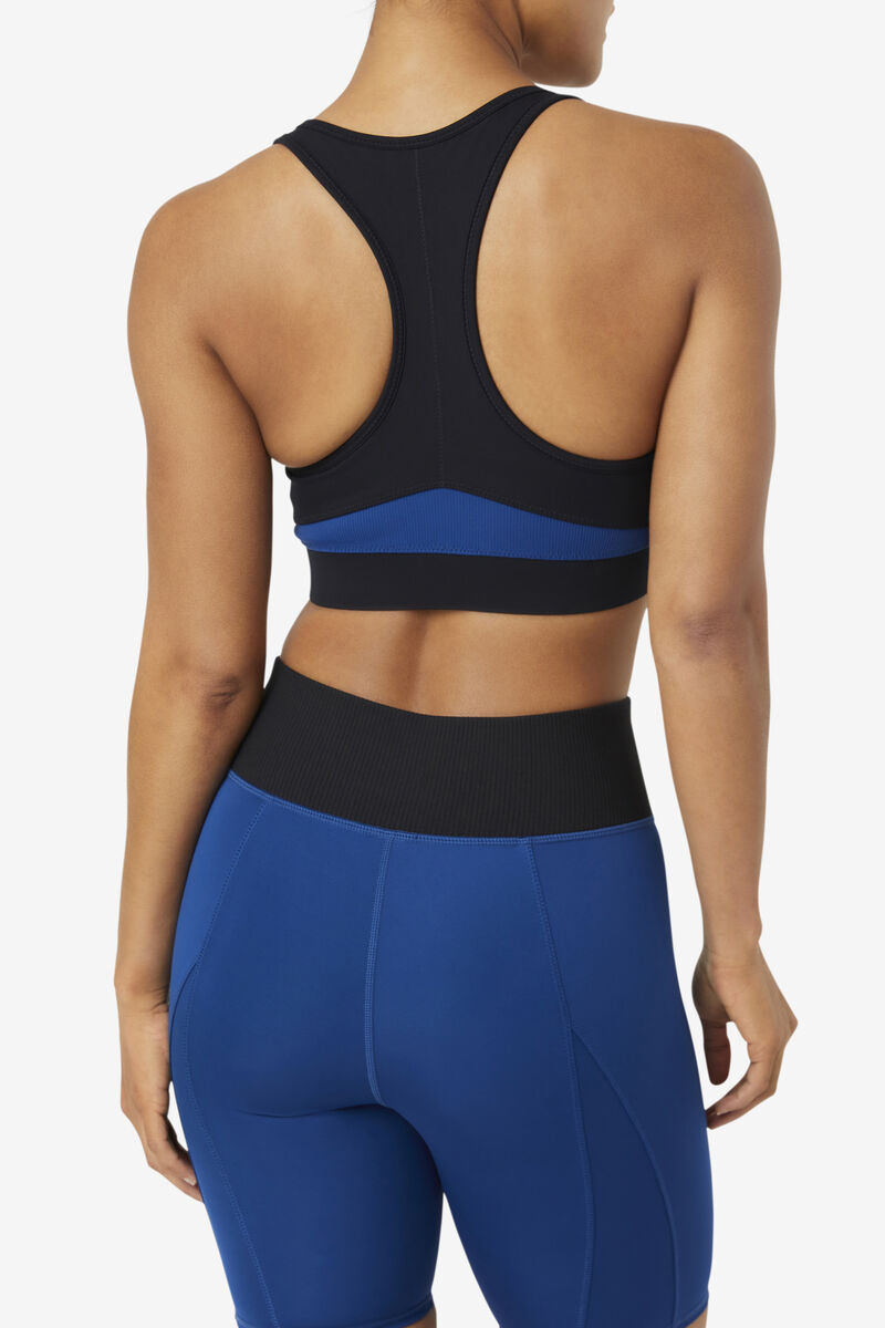 Fila Uplift Racerback Sports Bra Black / Navy | OvUexz6pWVh