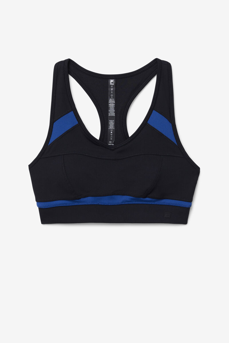 Fila Uplift Racerback Sports Bra Black / Navy | OvUexz6pWVh