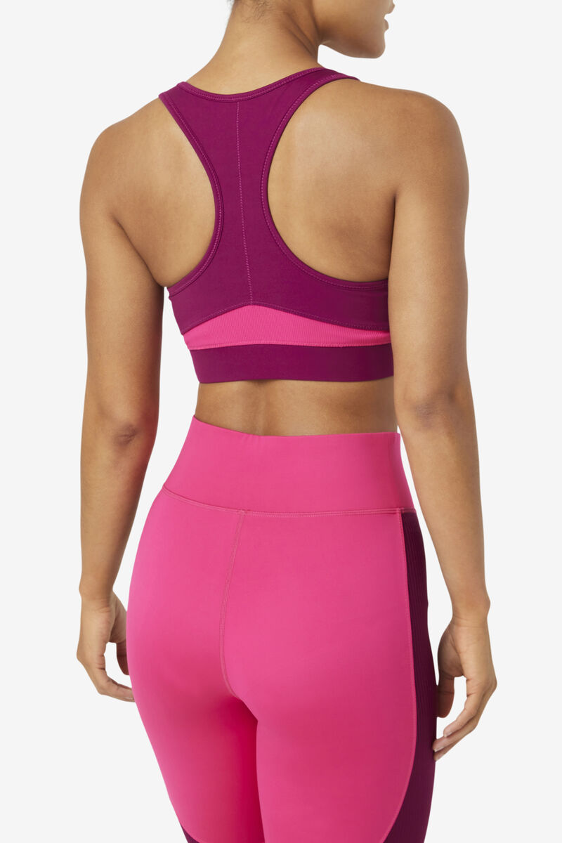 Fila Uplift Racerback Sports Bra Purple / Light Pink | Mv1mVdXxzX4