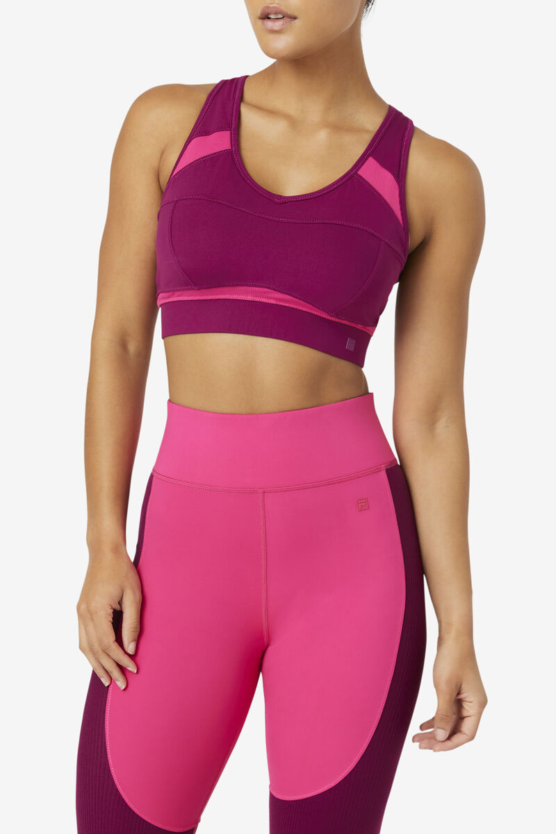 Fila Uplift Racerback Sports Bra Purple / Light Pink | Mv1mVdXxzX4