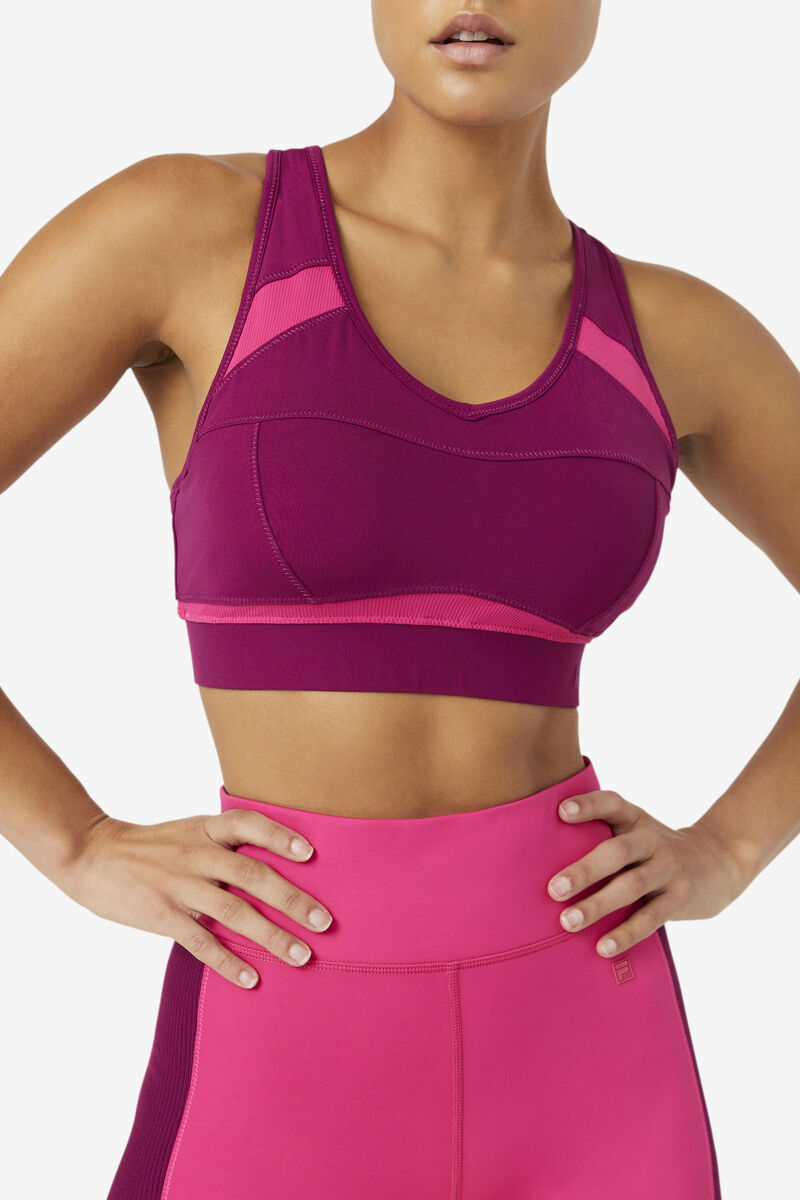 Fila Uplift Racerback Sports Bra Purple / Light Pink | Mv1mVdXxzX4