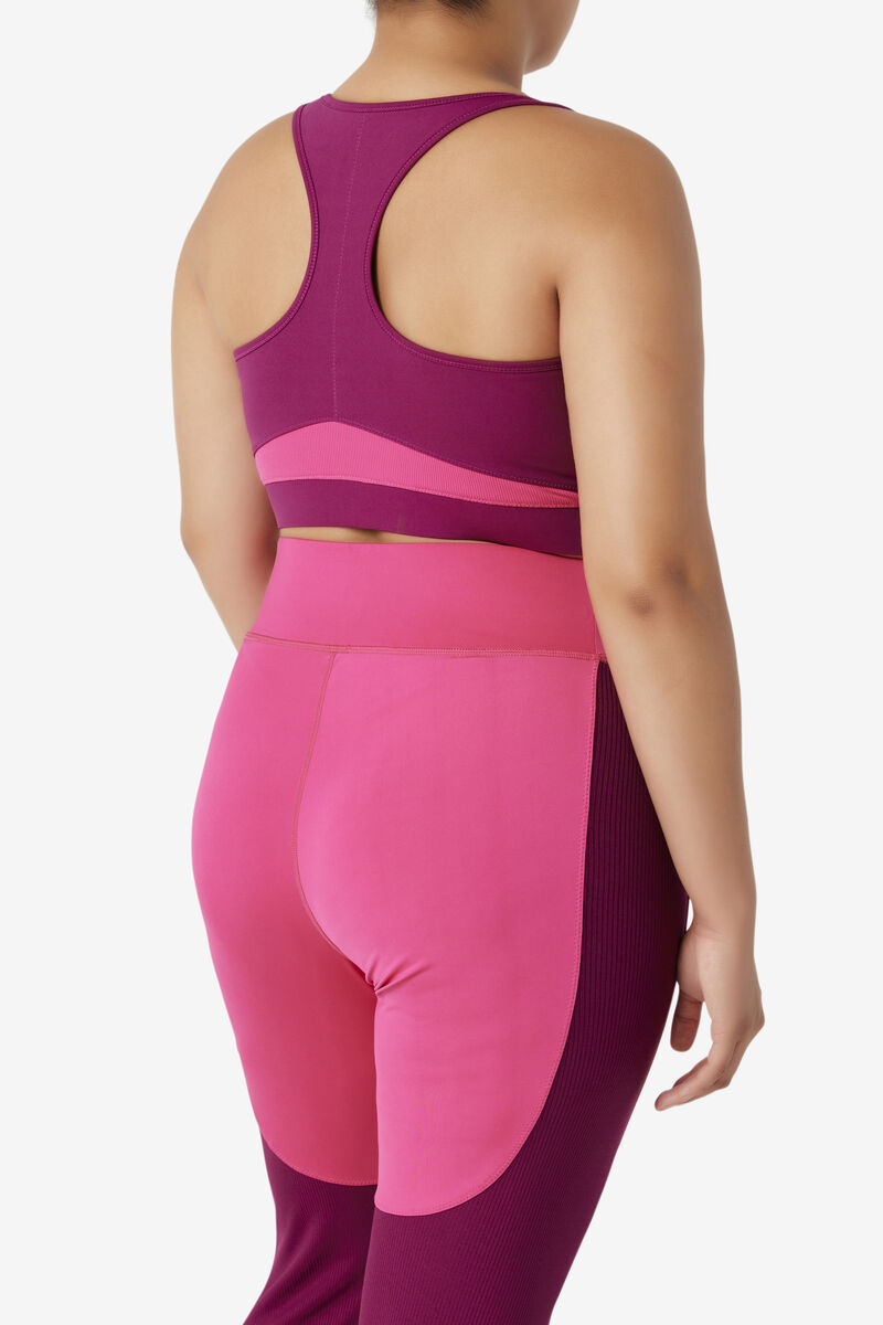 Fila Uplift Racerback Sports Bra Purple / Light Pink | lyiLpCGmP1H