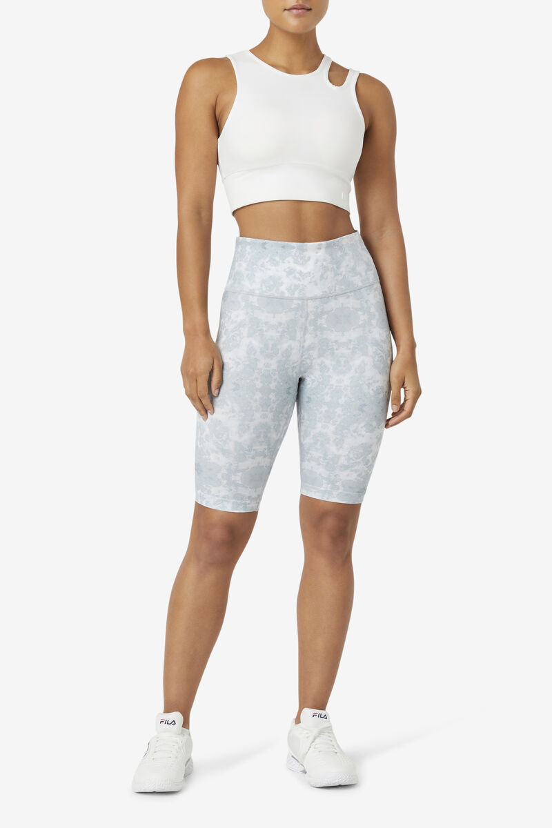 Fila Uplift Slice Crop Bra Top White | 28rchKqYIMl