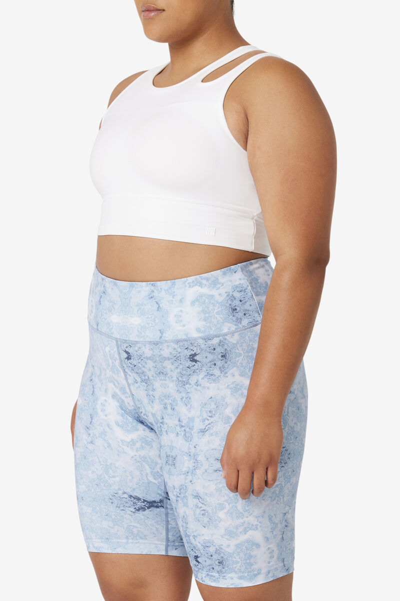 Fila Uplift Slice Crop Bra Top White | qPLGWDzUm2M