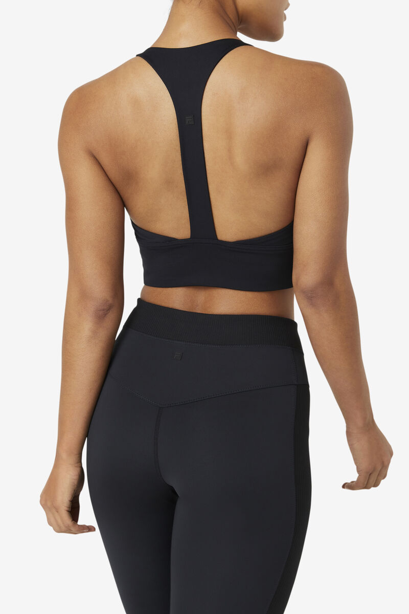 Fila Uplift T-back Sports Bra Black | cEbwSOo8Lk9