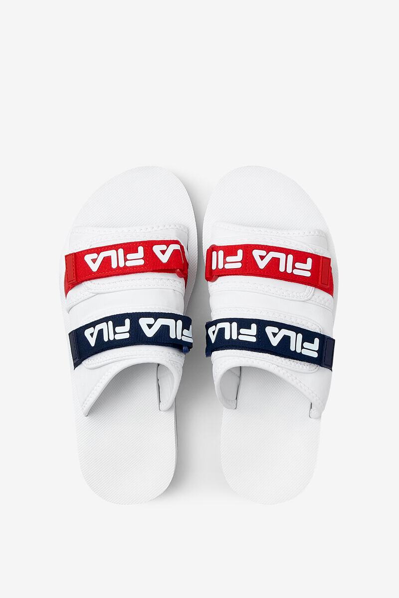 Fila Utility Silde White / Navy / Red | WrSqfe9F1hn