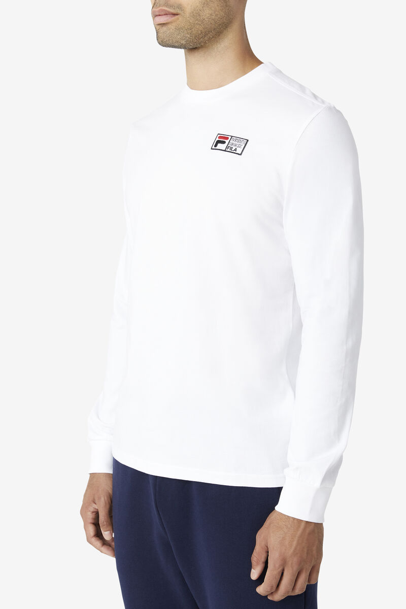 Fila Vesuvius Long Sleeve White / Black / Red | rwGAJ5T3VYR