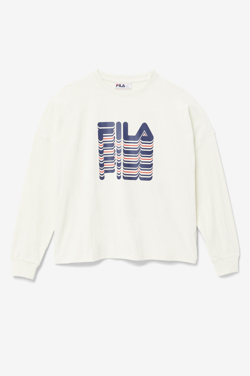 Fila Wendell Long Sleeve Navy / Red | JhanOic63Sv