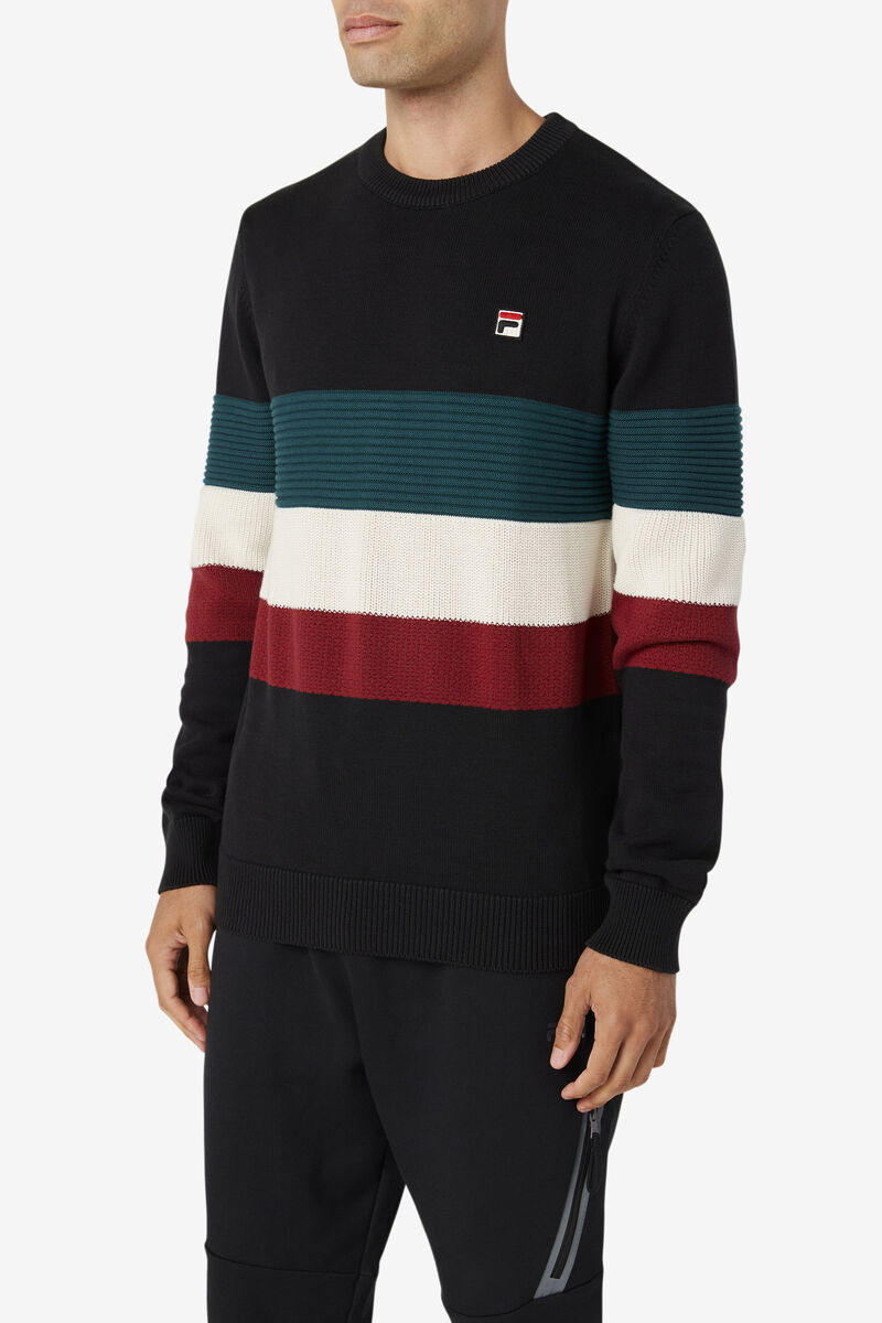 Fila Willkie Sweater Black / White | tXbiyFNalls