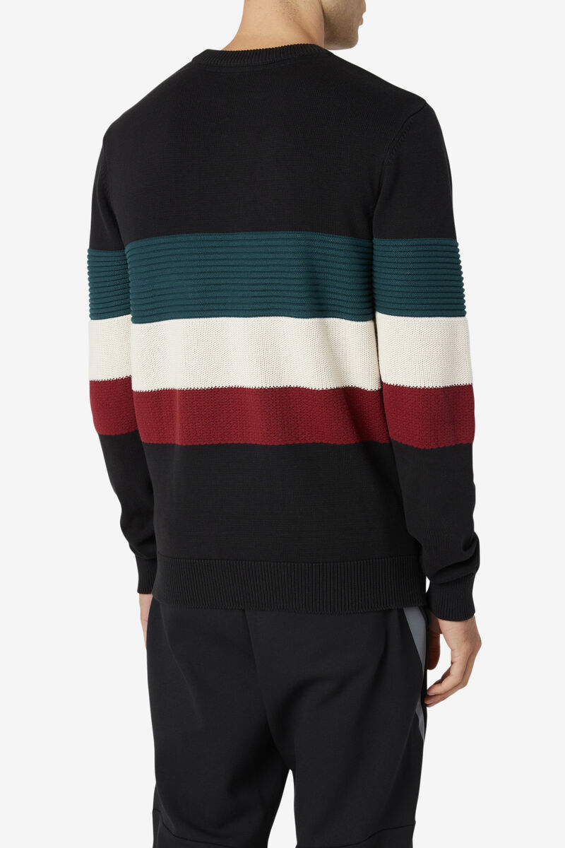 Fila Willkie Sweater Black / White | tXbiyFNalls