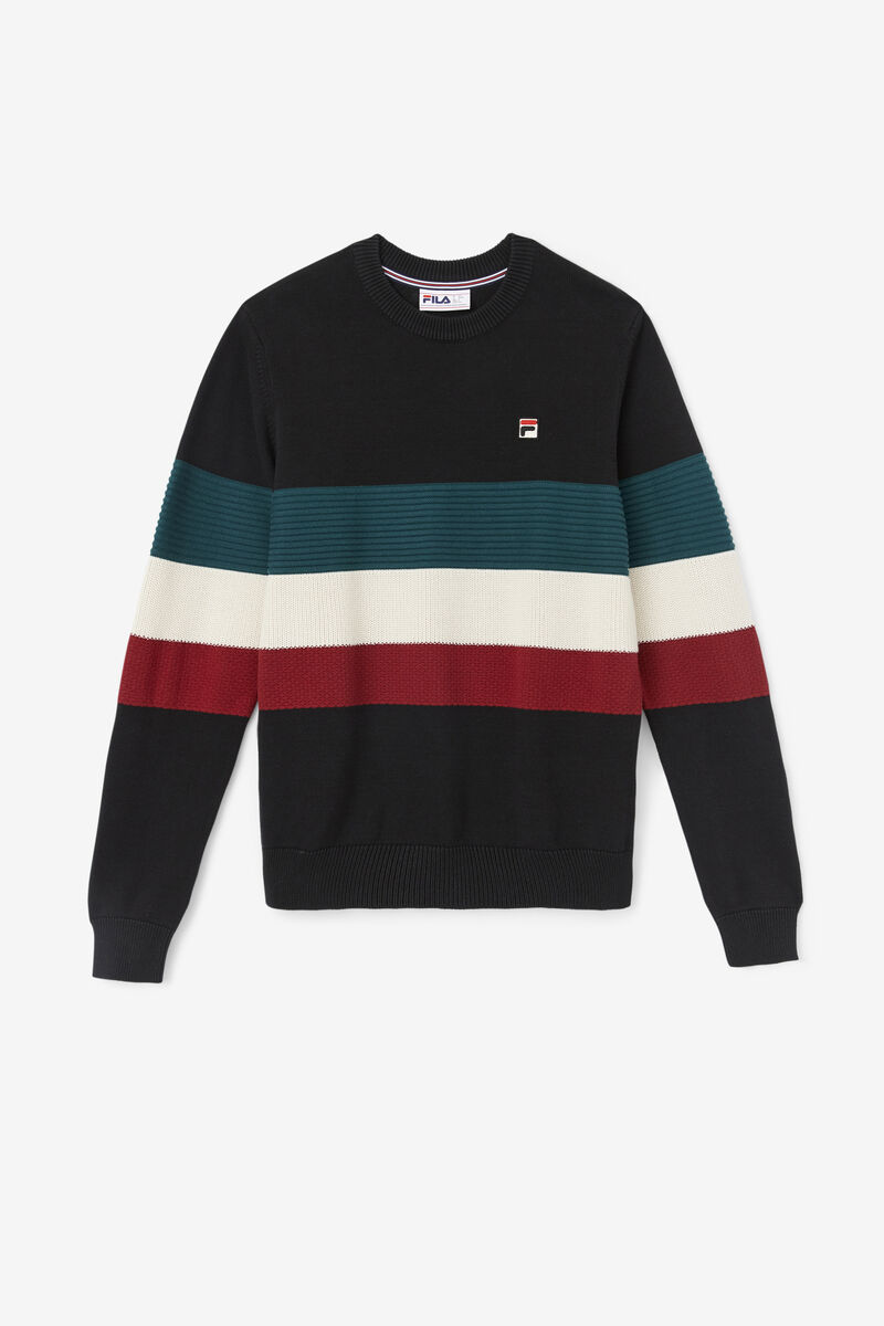 Fila Willkie Sweater Black / White | tXbiyFNalls