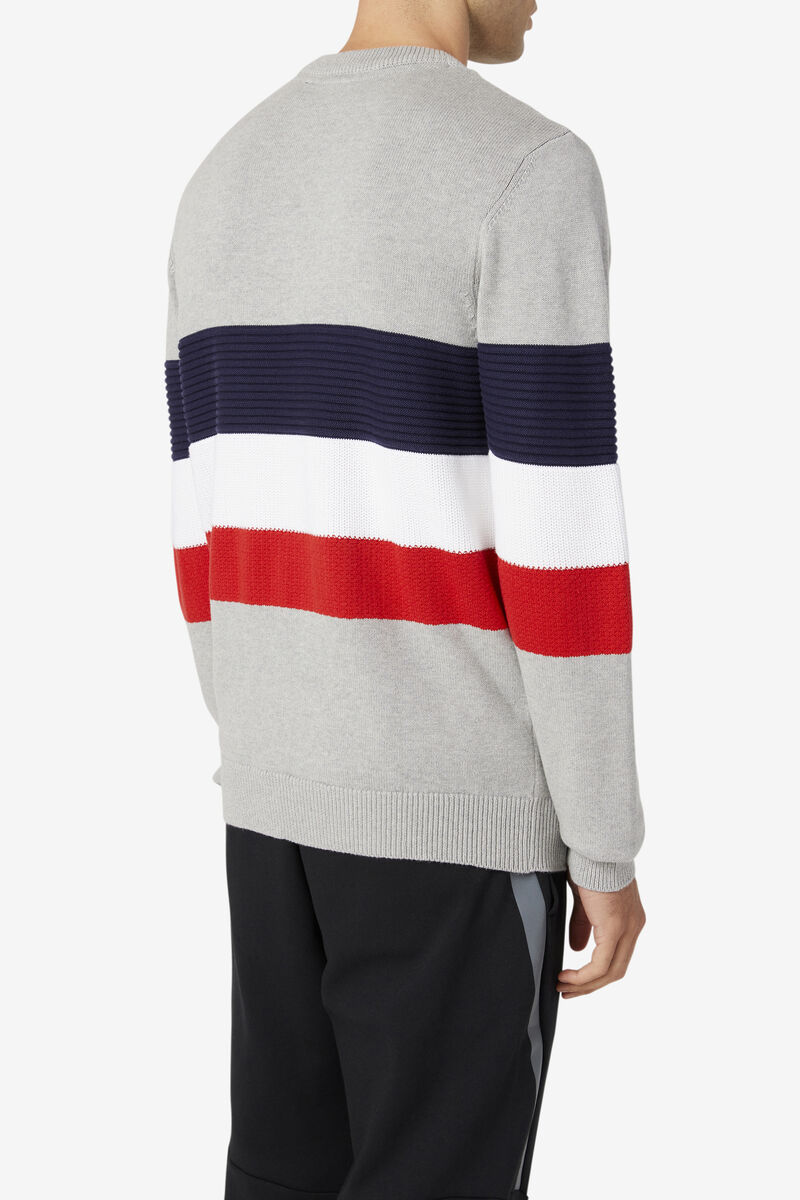 Fila Willkie Sweater Light Grey / Navy / White | eTmgDEYdQVF