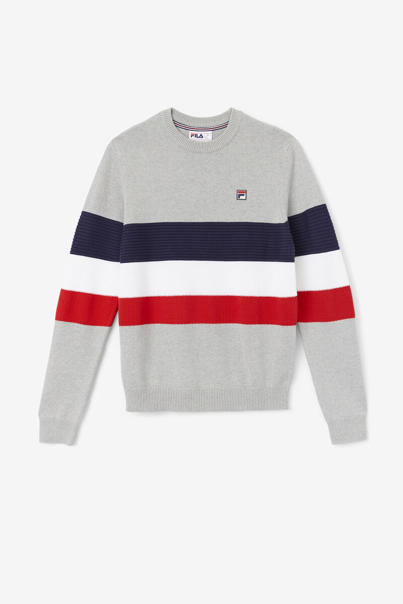 Fila Willkie Sweater Light Grey / Navy / White | eTmgDEYdQVF